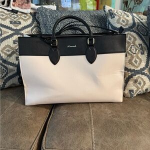 Lamech Black and Cream Women's Laptop Bag